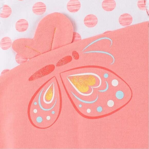 Baby Kids Headquarters Girl's Butterfly 3 Piece Romper Short Set 6 Month NWT - Picture 5 of 8